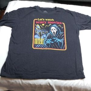 Let's Watch Scary Movies Men's T Shirt Size XL